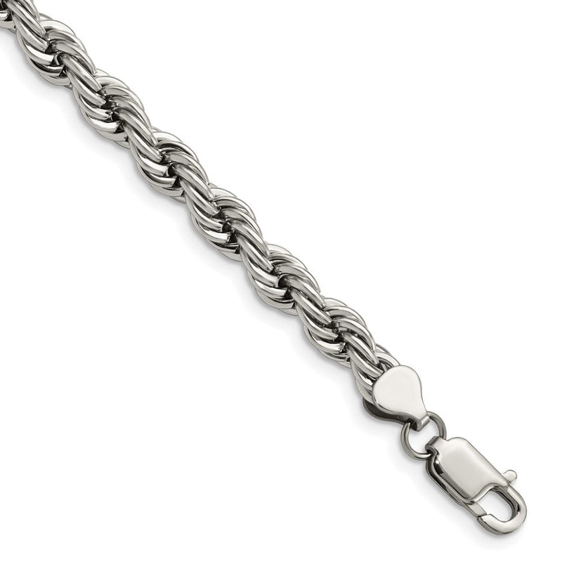 Chisel Edelstahl Poliert 7mm 9 Kordel Gliederarmband