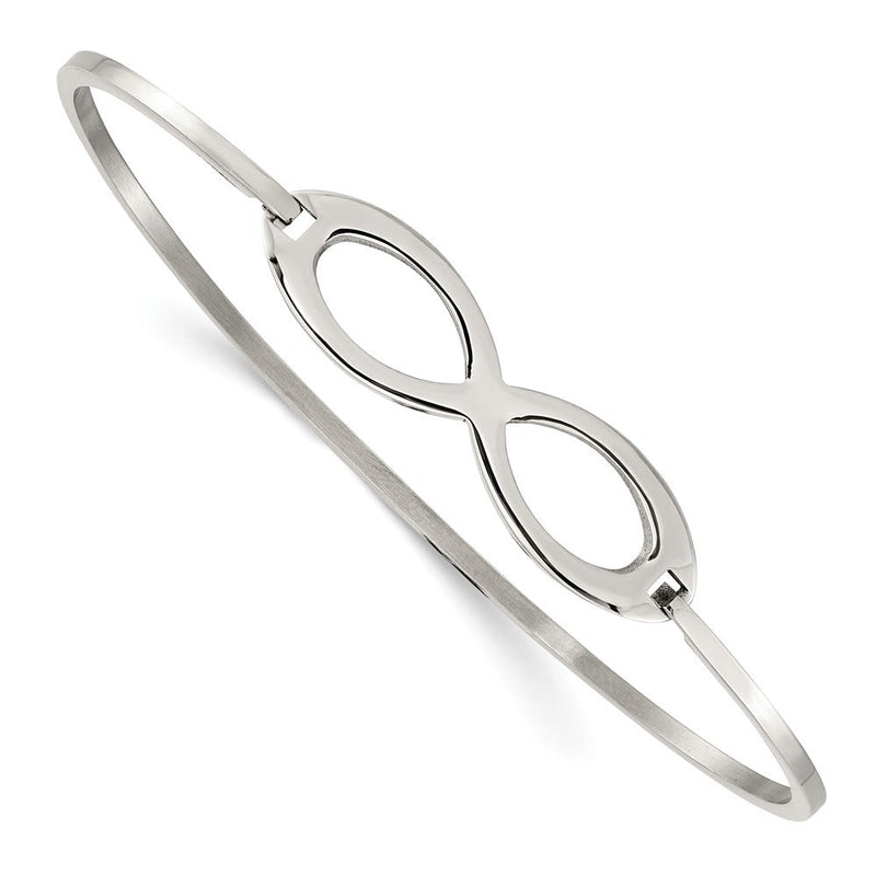 Edelstahl Chisel Poliert Unendlichkeit Symbol Armreif