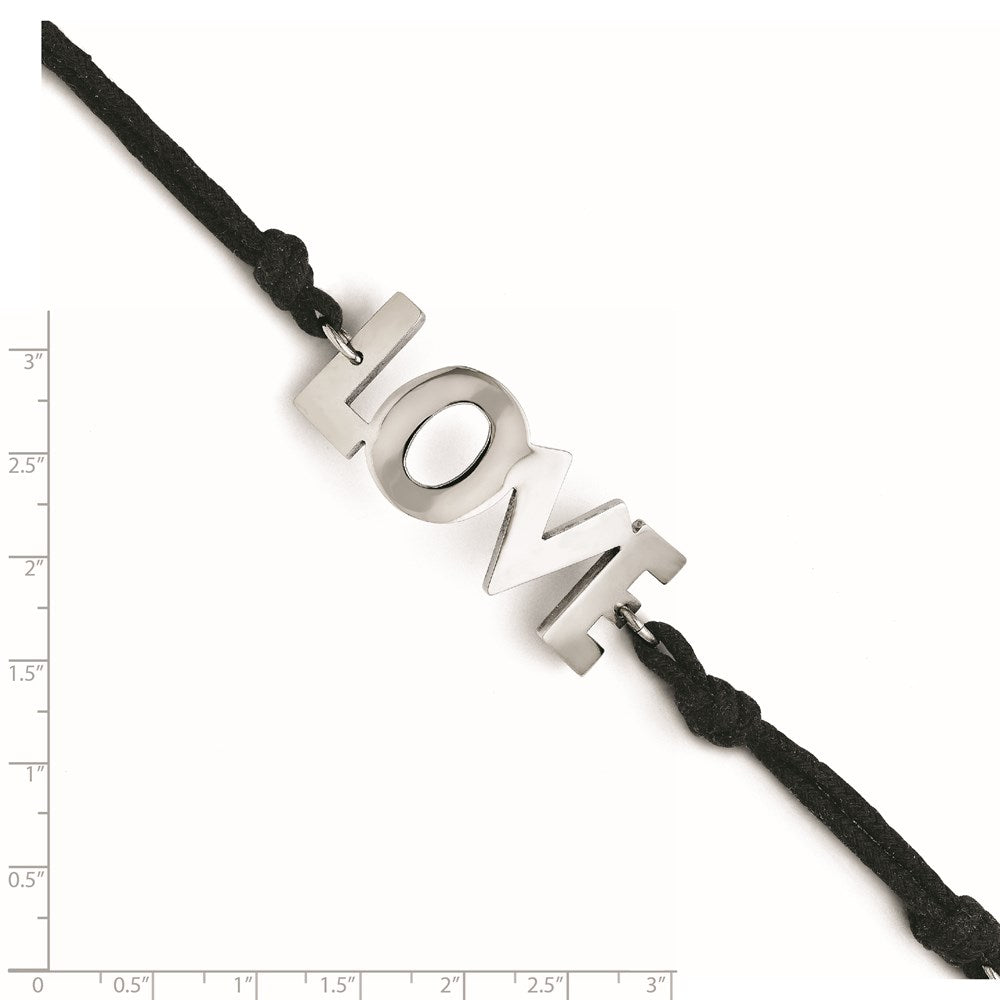 7.75 Zoll Edelstahl Liebe mit 1.75 Zoll Verlängerung Armband