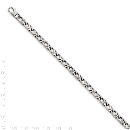 Edelstahl Chisel Poliert 6mm 8.5 Zoll Fantasieglieder Armband