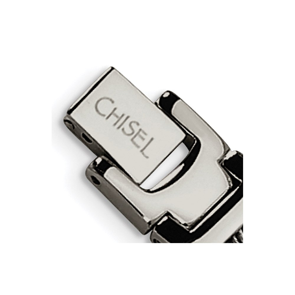Edelstahl Chisel Gebürstet und Poliert mit Ankerkette Inlacy 8.5 Zoll Glieder Armband