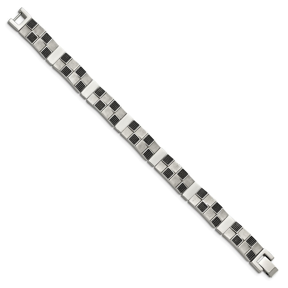 8.25 Zoll Edelstahl Antikisiert Gebürstet und Poliert 8.25 Zoll Armband