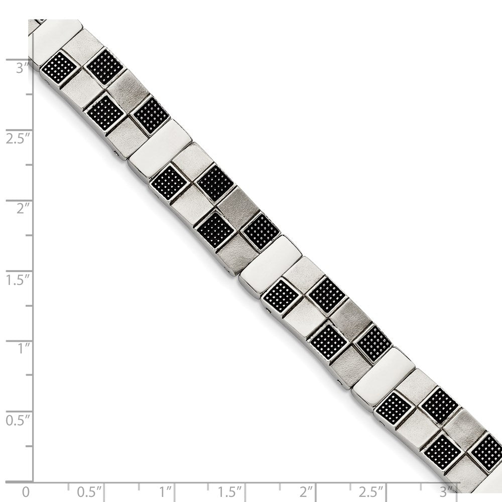 8.25 Zoll Edelstahl Antikisiert Gebürstet und Poliert 8.25 Zoll Armband