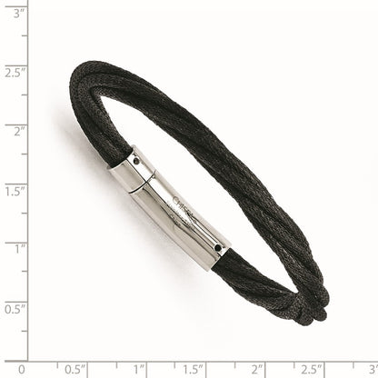 7.5 Zoll Edelstahl Poliert Schwarz Ip-beschichtet Netz Armband