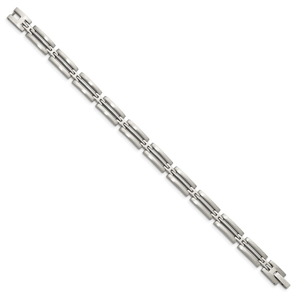 Edelstahl Chisel Gebürstet und Poliert 8.75 Zoll Glieder Armband