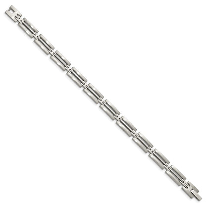 Edelstahl Chisel Gebürstet und Poliert 8.75 Zoll Glieder Armband