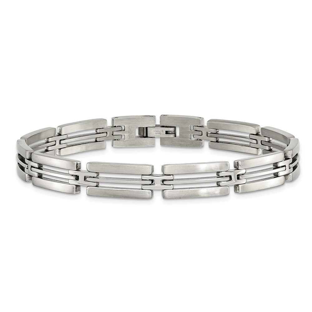 Edelstahl Chisel Gebürstet und Poliert 8.75 Zoll Glieder Armband