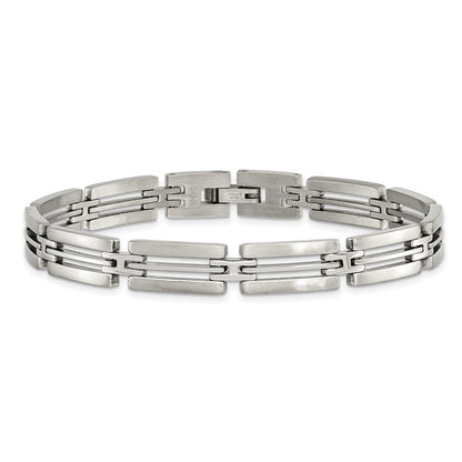 Edelstahl Chisel Gebürstet und Poliert 8.75 Zoll Glieder Armband