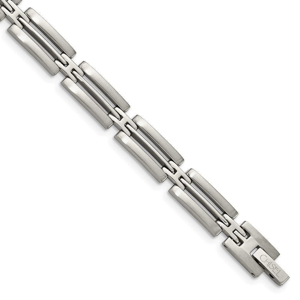 Edelstahl Chisel Gebürstet und Poliert 8.75 Zoll Glieder Armband