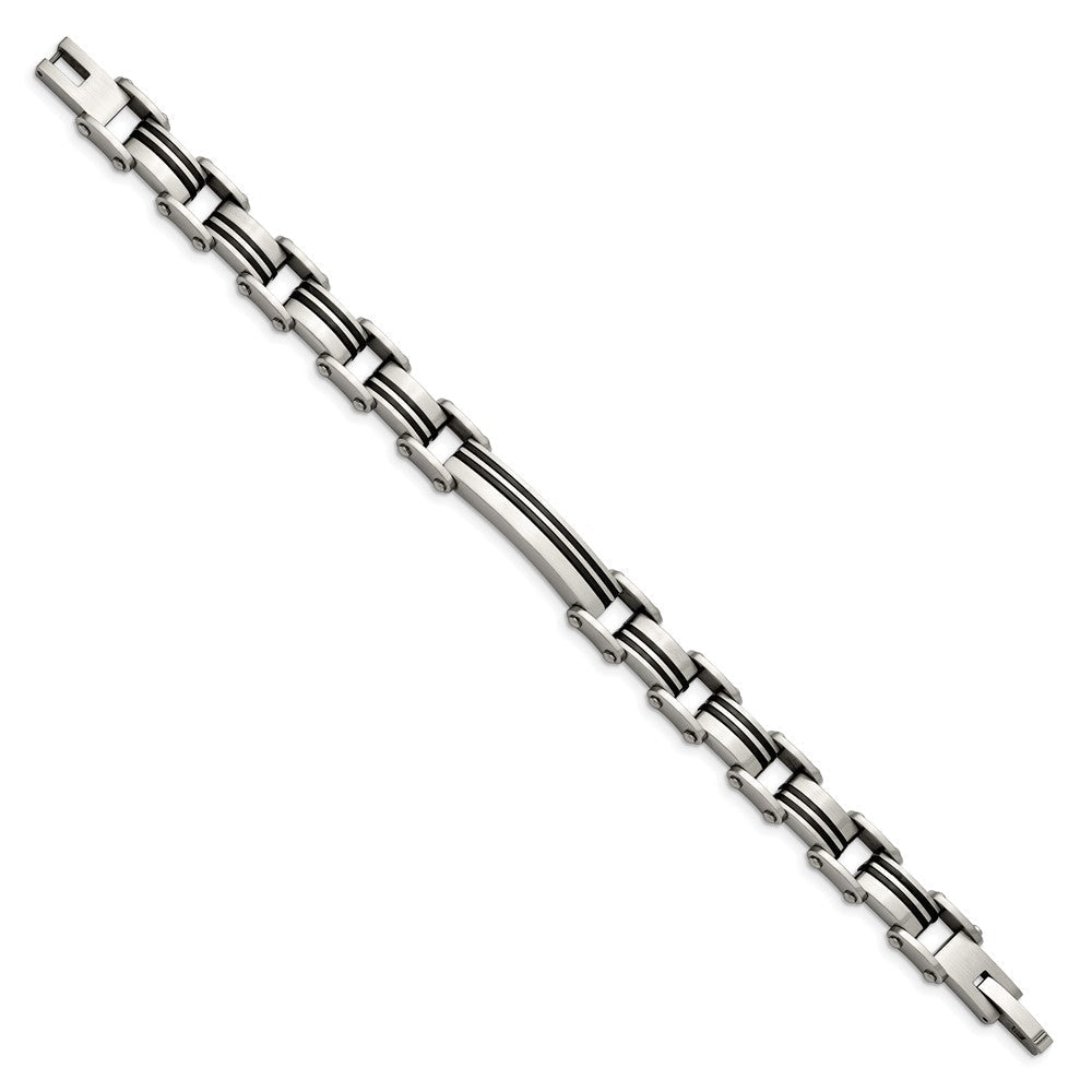 Edelstahl Chisel Gebürstet Schwarz Ip-beschichtet 8.75 Zoll Glieder Armband