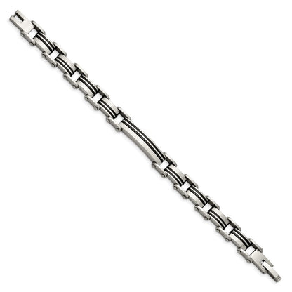 Edelstahl Chisel Gebürstet Schwarz Ip-beschichtet 8.75 Zoll Glieder Armband