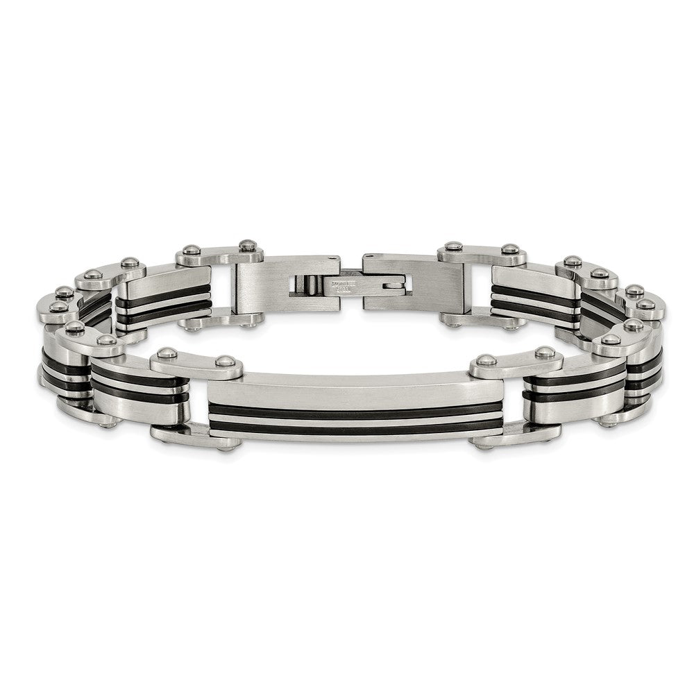 Edelstahl Chisel Gebürstet Schwarz Ip-beschichtet 8.75 Zoll Glieder Armband