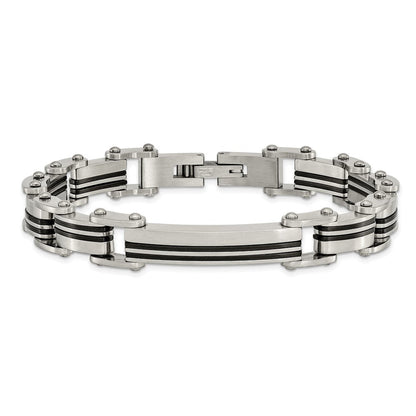 Edelstahl Chisel Gebürstet Schwarz Ip-beschichtet 8.75 Zoll Glieder Armband