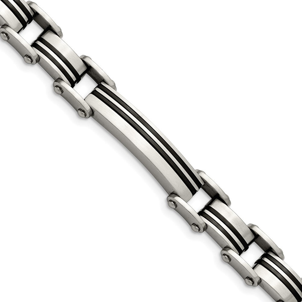 Edelstahl Chisel Gebürstet Schwarz Ip-beschichtet 8.75 Zoll Glieder Armband