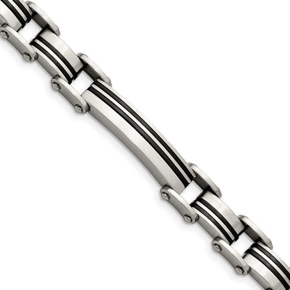 Edelstahl Chisel Gebürstet Schwarz Ip-beschichtet 8.75 Zoll Glieder Armband