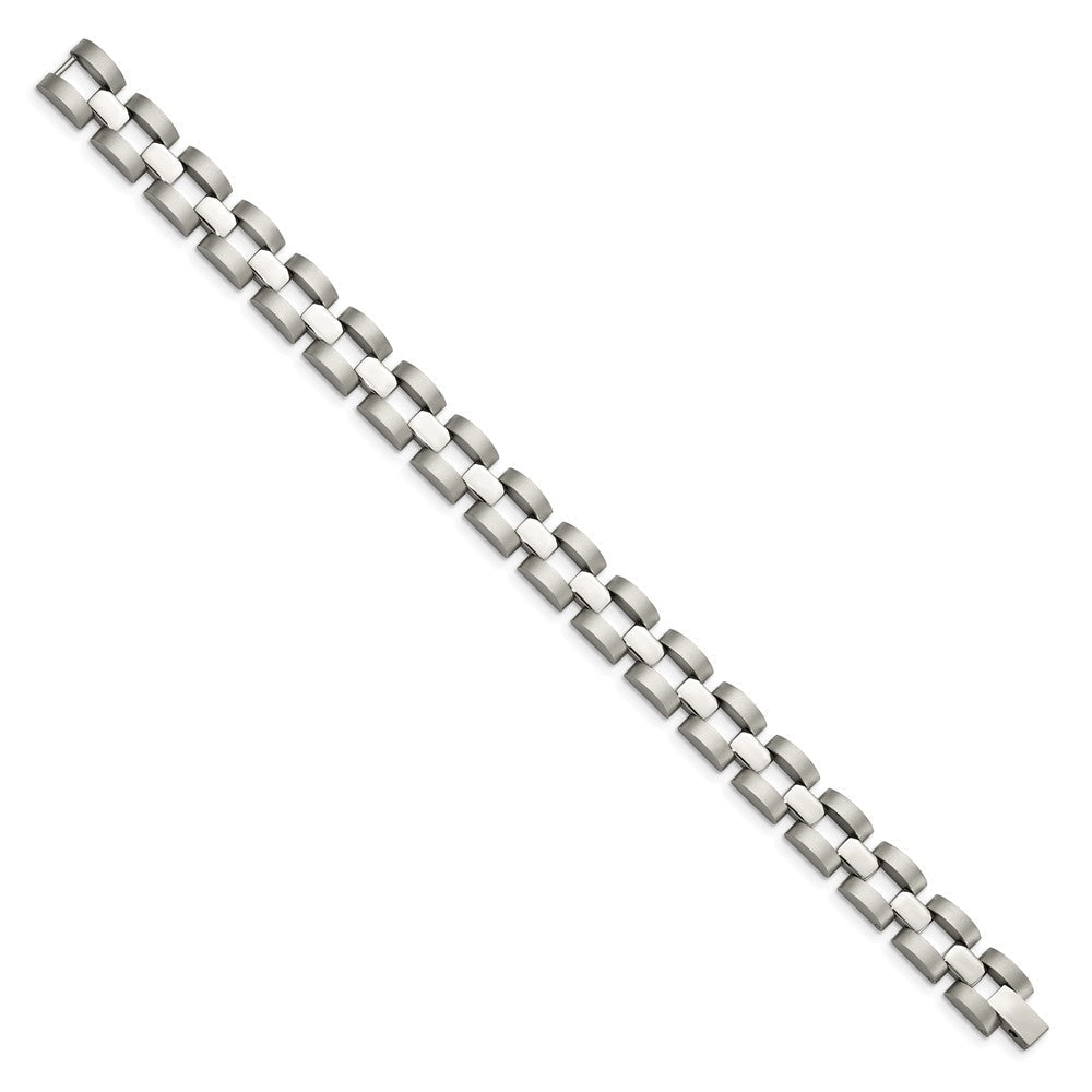 Edelstahl Chisel Gebürstet und Poliert 8.25 Zoll Offen Glieder Armband