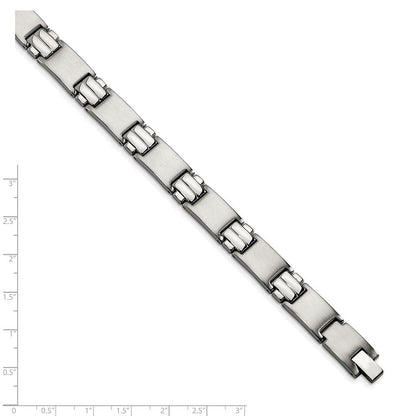 8.5 Zoll Chisel Edelstahl Gebürstet und Poliert 8.25 Glieder Armband