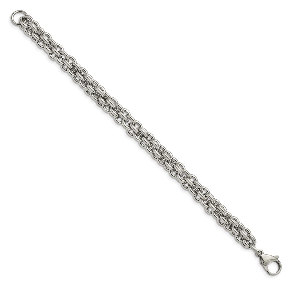 8.25 Zoll Chisel Edelstahl Poliert 8.5 Fantasie Kreis Glieder Armband
