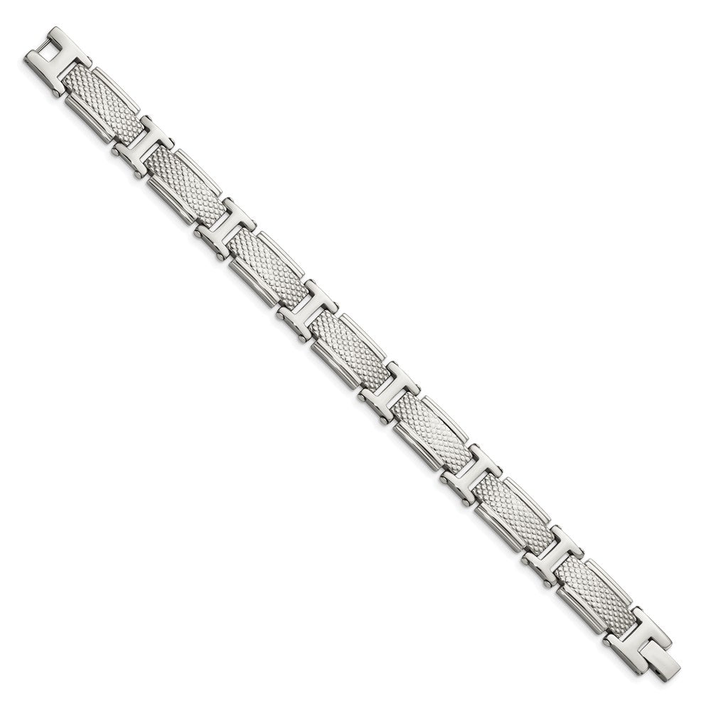 Edelstahl Chisel Poliert und Strukturiert 8.5 Zoll Glieder Armband