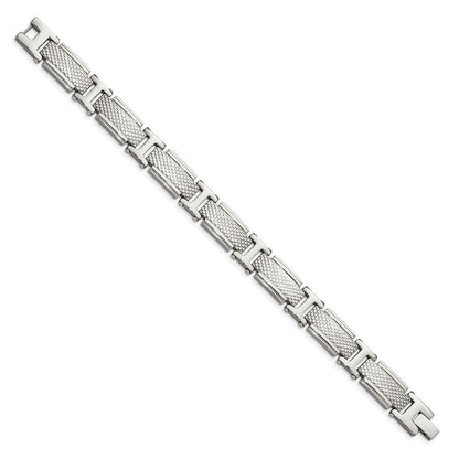 Edelstahl Chisel Poliert und Strukturiert 8.5 Zoll Glieder Armband
