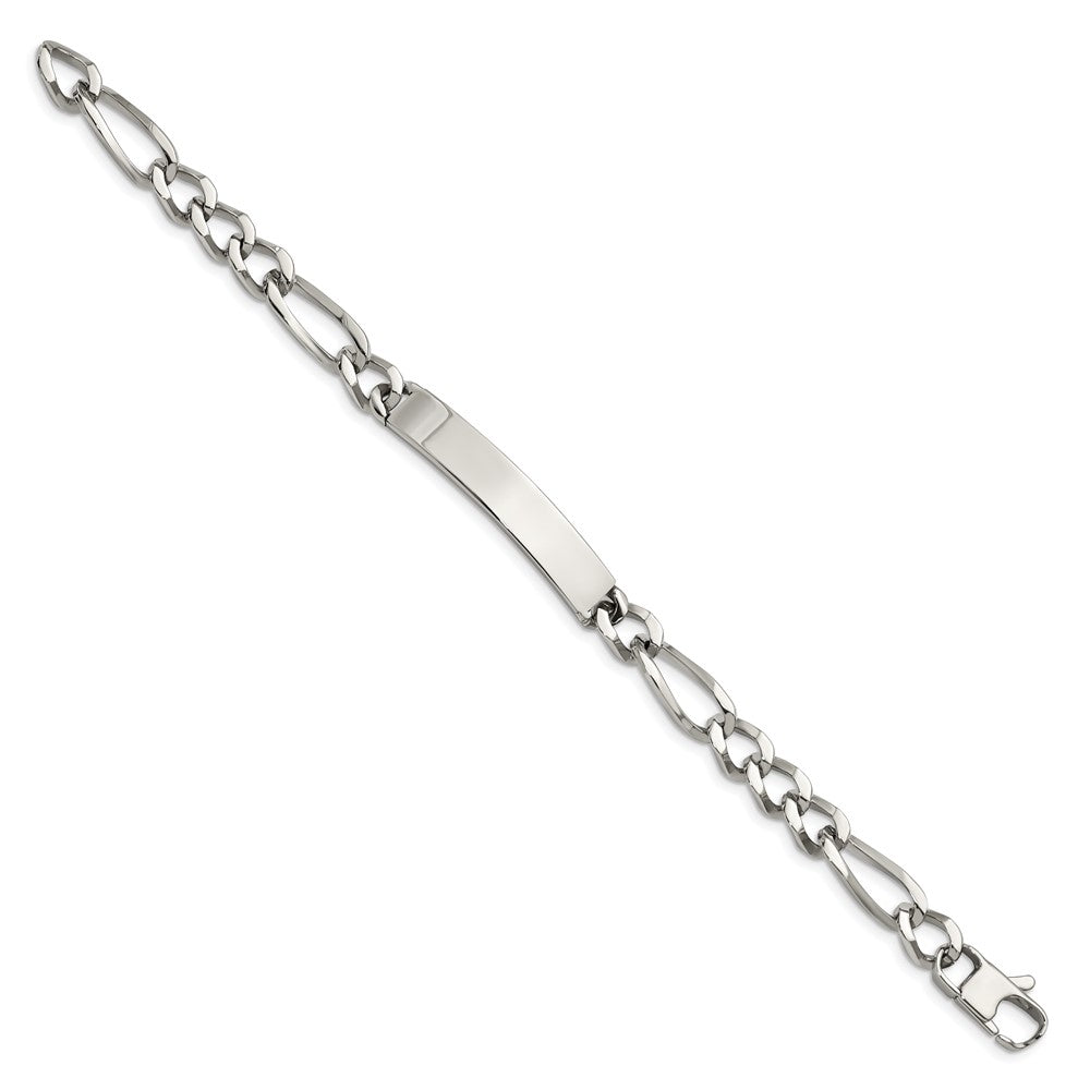 Edelstahl Chisel Poliert Figaro 9.25 Zoll Id Armband