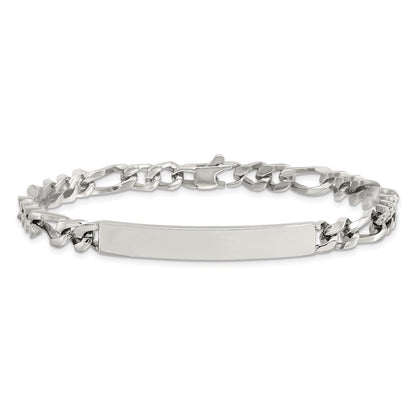 Edelstahl Chisel Poliert Figaro Kette 8.25 Zoll Id Armband
