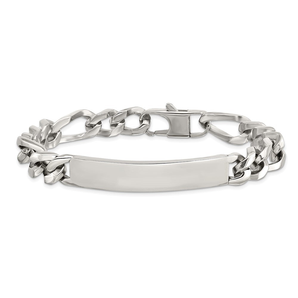 Edelstahl Chisel Poliert Figaro 9.25 Zoll Groß Id Armband