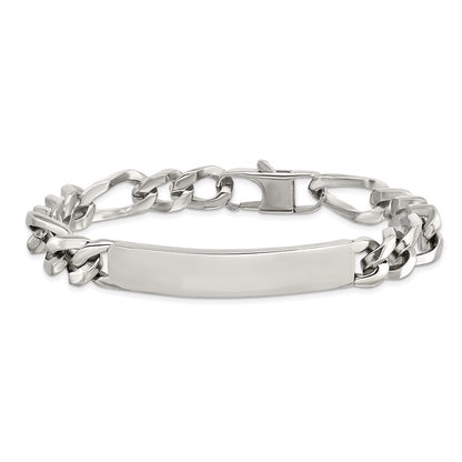 Edelstahl Chisel Poliert Figaro 9.25 Zoll Groß Id Armband