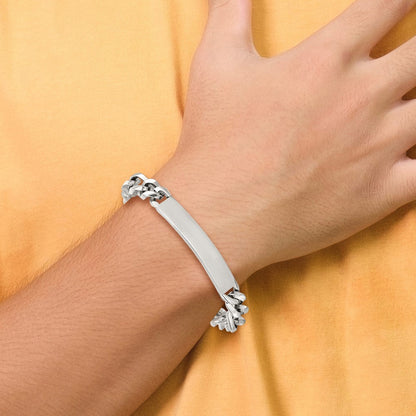 Edelstahl Chisel Poliert Figaro 9.25 Zoll Groß Id Armband