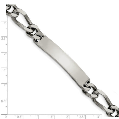 Edelstahl Chisel Poliert Figaro 9.25 Zoll Groß Id Armband