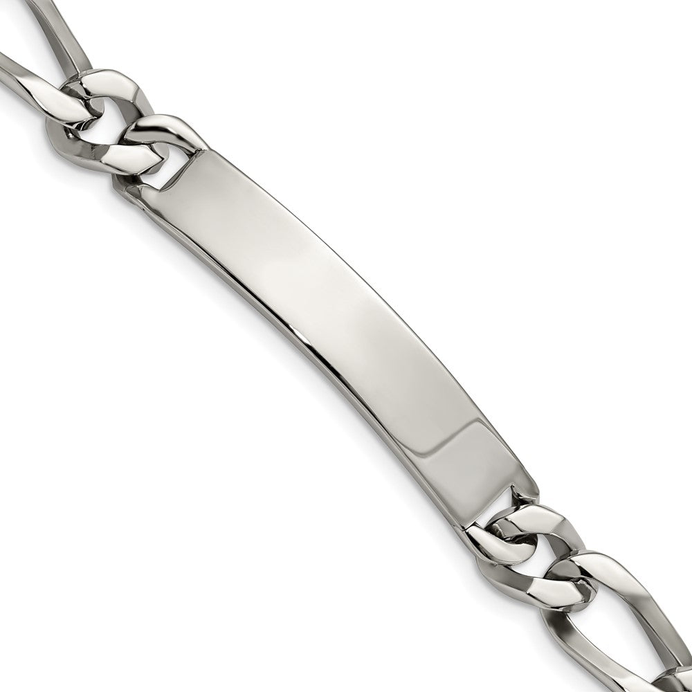 Edelstahl Chisel Poliert Figaro 9.25 Zoll Groß Id Armband