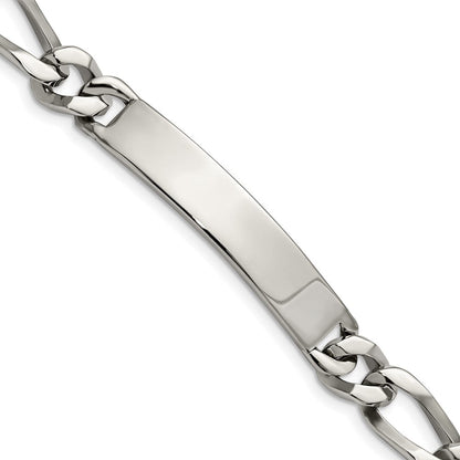 Edelstahl Chisel Poliert Figaro 9.25 Zoll Groß Id Armband