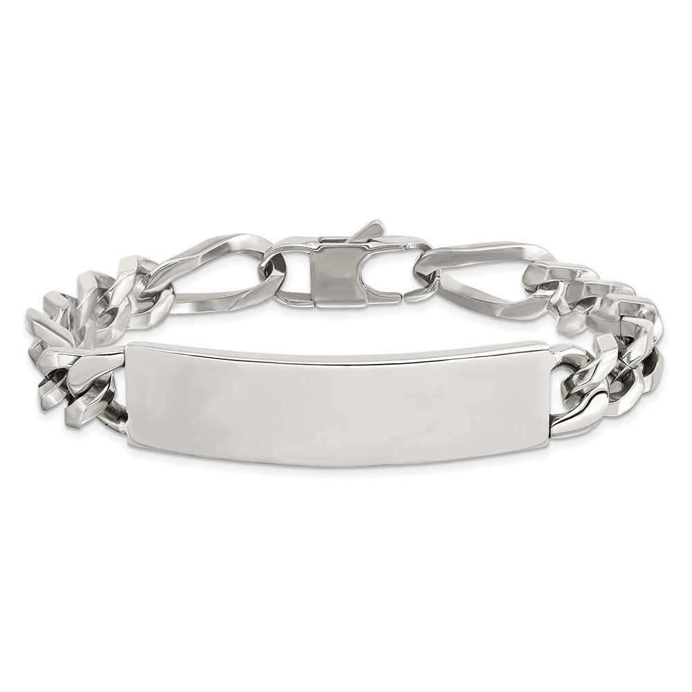 Edelstahl Chisel Poliert Figaro 9 Zoll Groß Id Armband