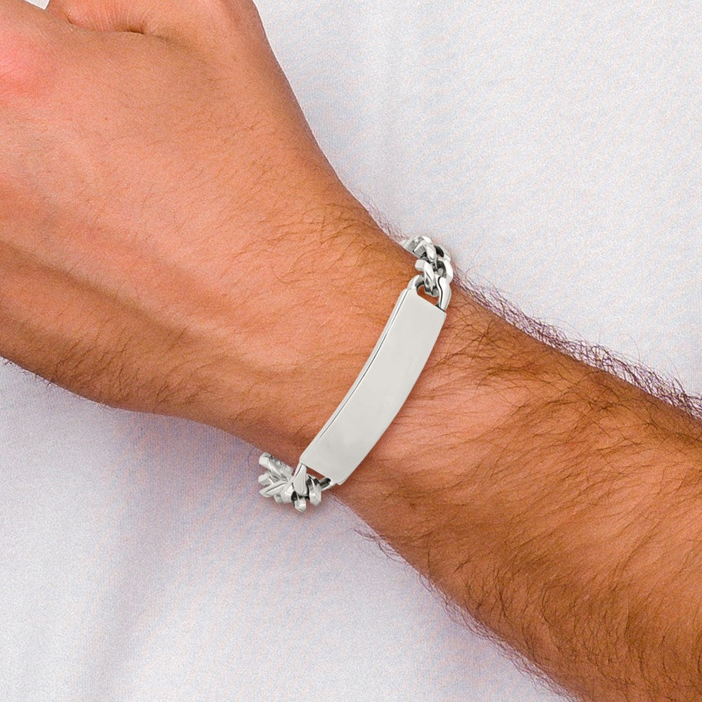 Edelstahl Chisel Poliert Figaro 9 Zoll Groß Id Armband