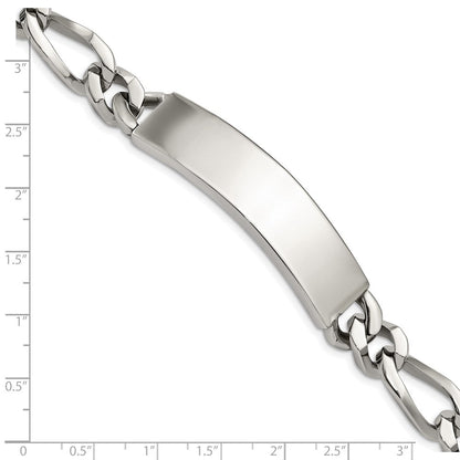 Edelstahl Chisel Poliert Figaro 9 Zoll Groß Id Armband