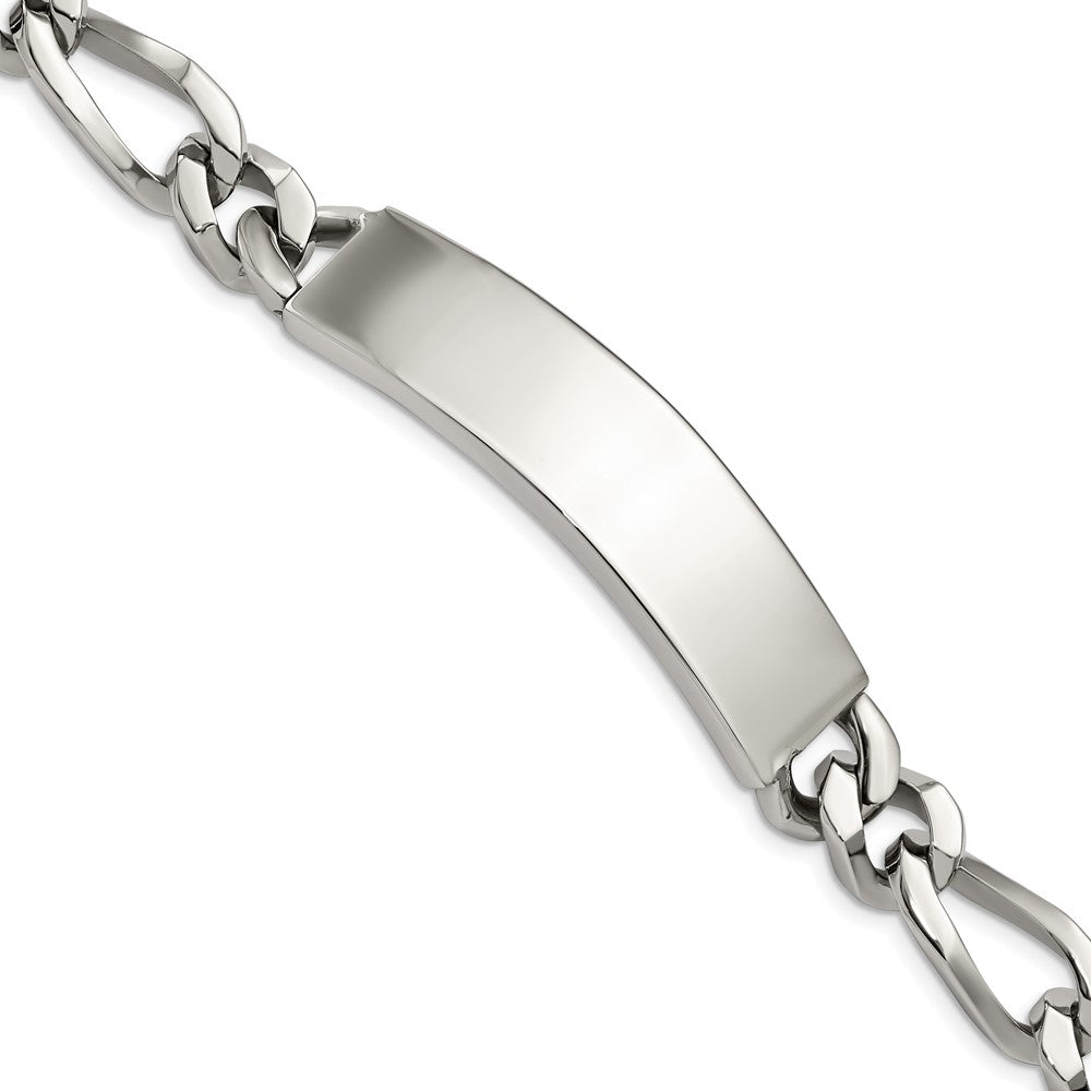 Edelstahl Chisel Poliert Figaro 9 Zoll Groß Id Armband