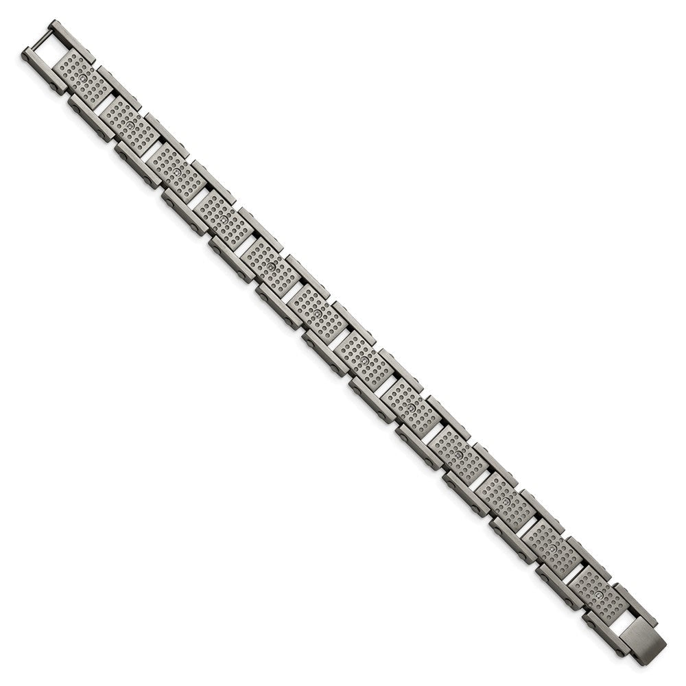 8.75 Zoll Edelstahl Gebürstet mit Zirkonia 8.75 Zoll Armband