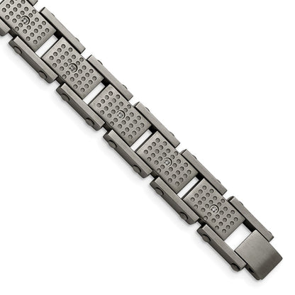 8.75 Zoll Edelstahl Gebürstet mit Zirkonia 8.75 Zoll Armband