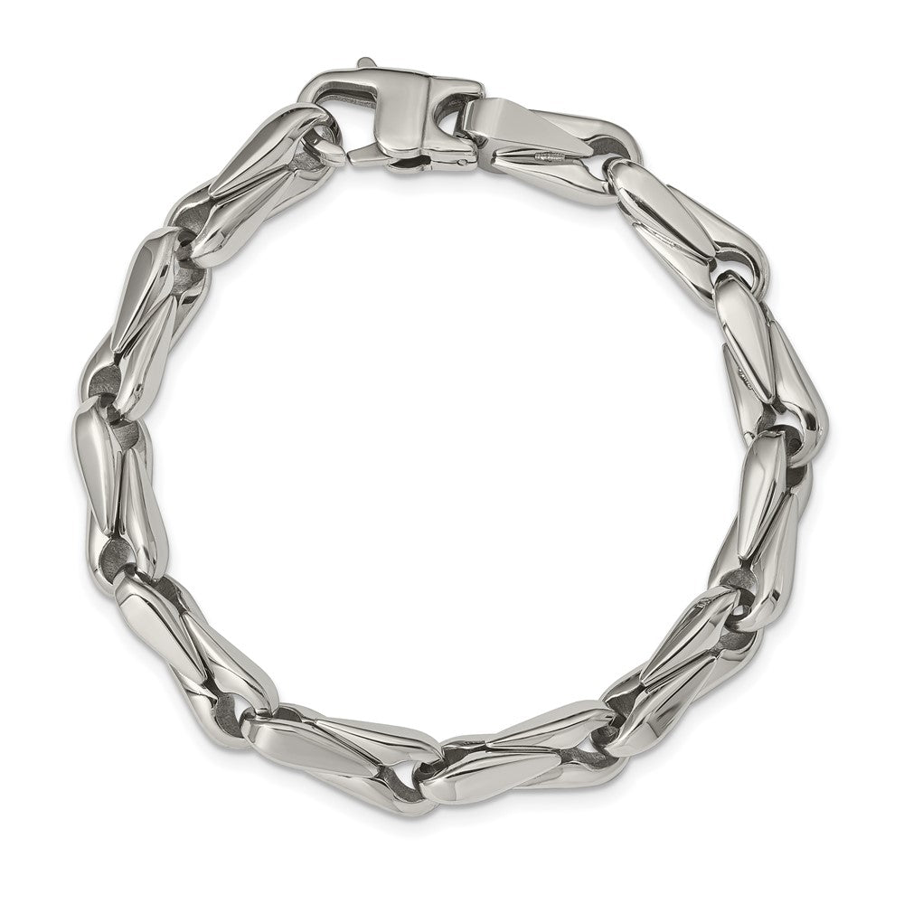 Edelstahl Chisel Poliert 9 Zoll Fantasieglieder Armband