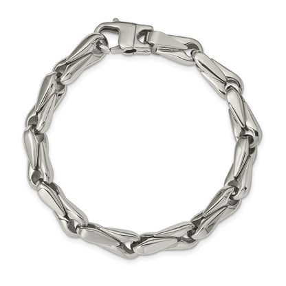 Edelstahl Chisel Poliert 9 Zoll Fantasieglieder Armband