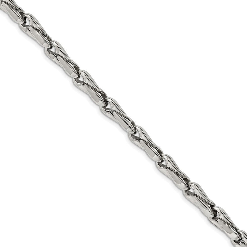 Edelstahl Chisel Poliert 9 Zoll Fantasieglieder Armband