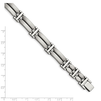 Edelstahl Chisel Gebürstet und Poliert 8.5 Zoll Glieder Armband