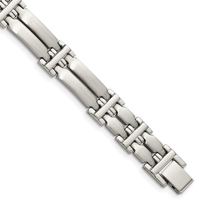 Edelstahl Chisel Gebürstet und Poliert 8.5 Zoll Glieder Armband