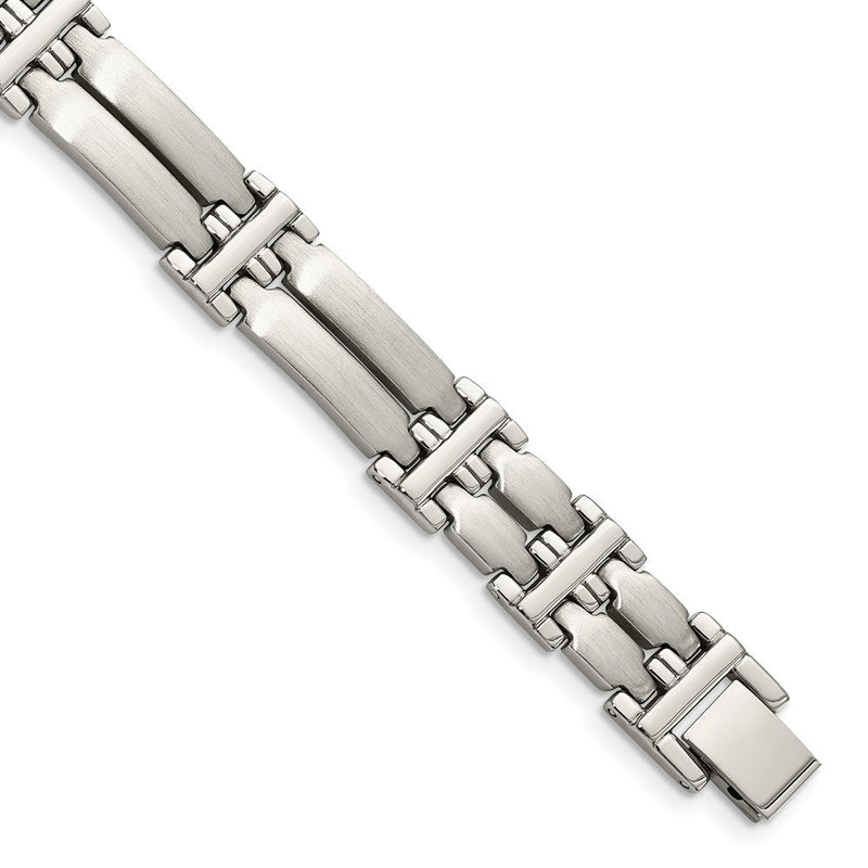 Edelstahl Chisel Gebürstet und Poliert 8.5 Zoll Glieder Armband