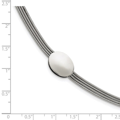 7.25 Zoll Edelstahl Poliert Oval 7.25 Zoll mit 1.25 Zoll Verlängerung. Armband