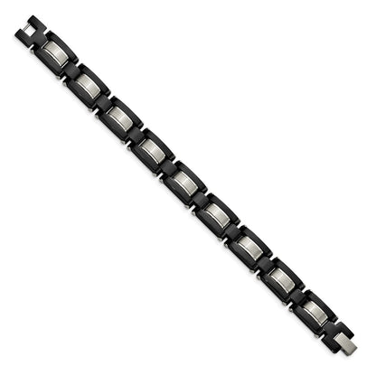 8 Zoll Edelstahl Gebürstet und Poliert Schwarz Ip-beschichtet 8 Zoll Armband