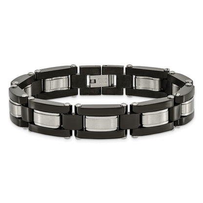 8 Zoll Edelstahl Gebürstet und Poliert Schwarz Ip-beschichtet 8 Zoll Armband