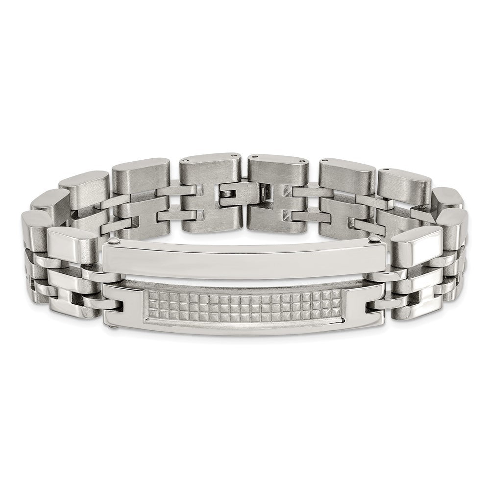 8.5 Zoll Edelstahl Gebürstet und Poliert 8.5 Zoll Armband