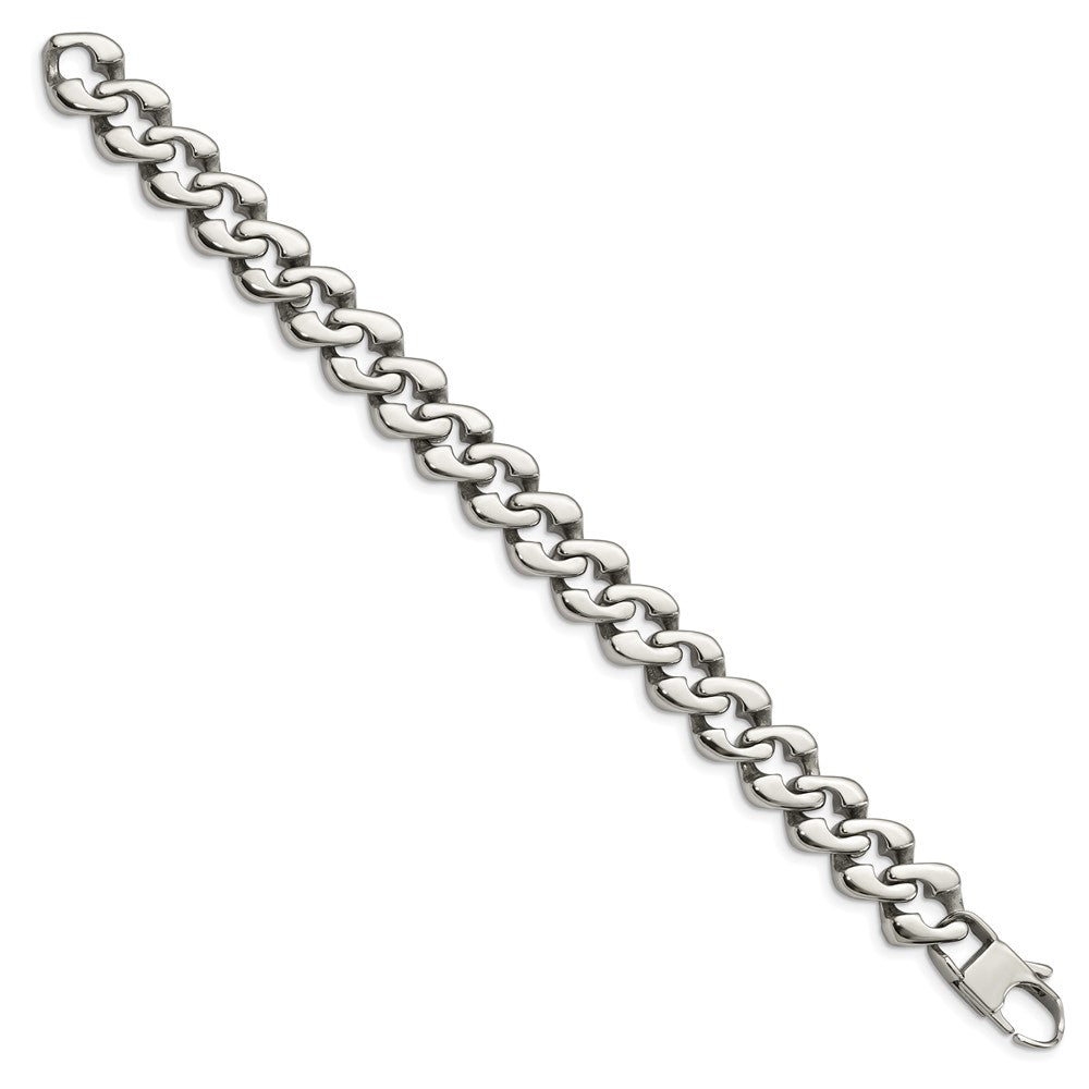 Edelstahl Chisel Poliert 8.5 Zoll Fantasieglieder Armband