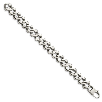 Edelstahl Chisel Poliert 8.5 Zoll Fantasieglieder Armband
